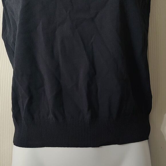 Jones New York navy fitted sleeveless sweater Sz M - Picture 2 of 5